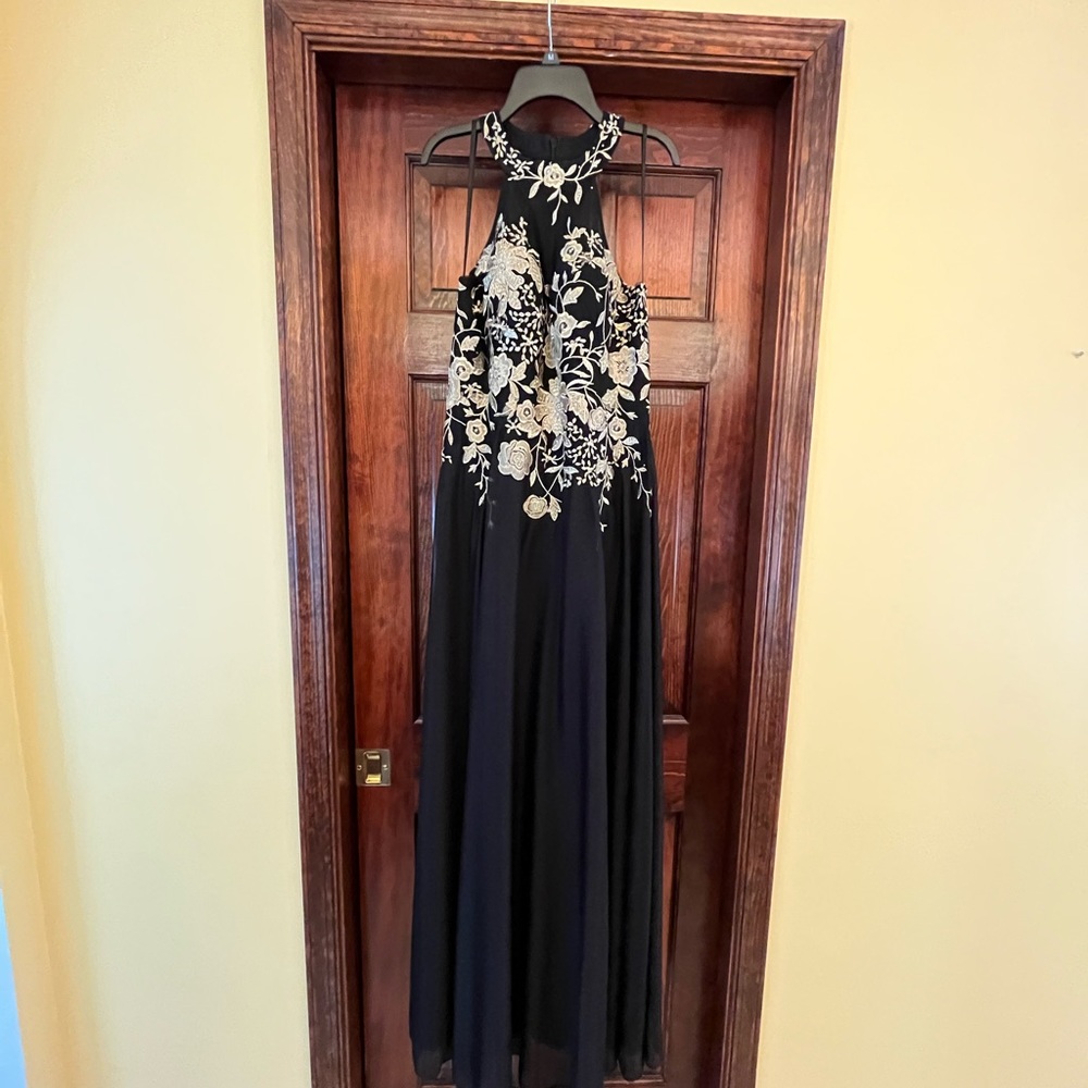 Black and Gold Formal Dress
